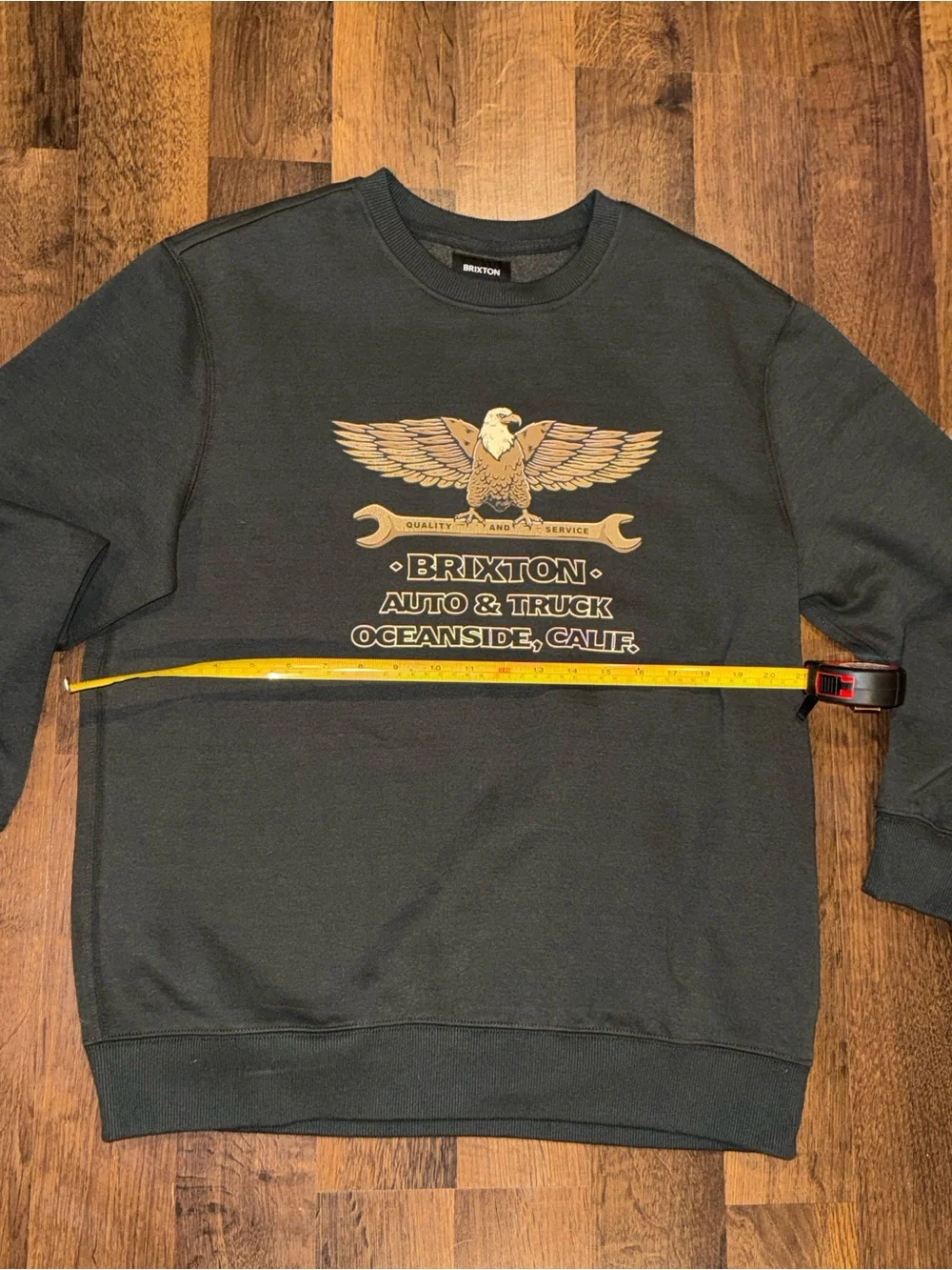 Brixton Mens Crewneck Sweatshirt with Eagle Graphic (size Large)